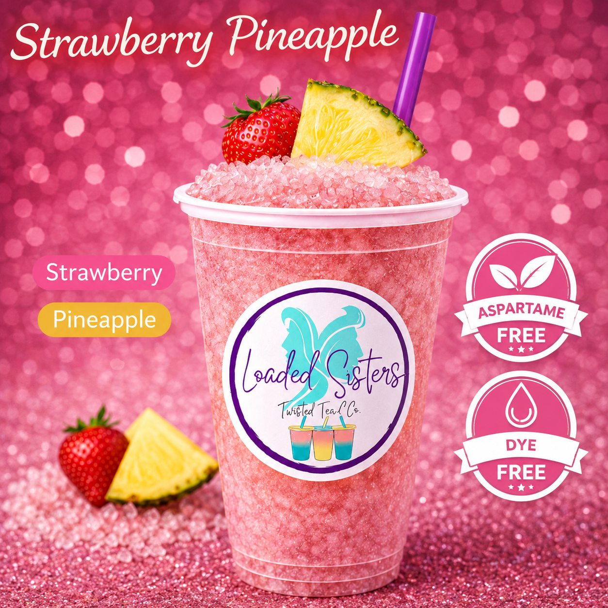 Strawberry Pineapple (aspartame free & dye free) ππ image 0