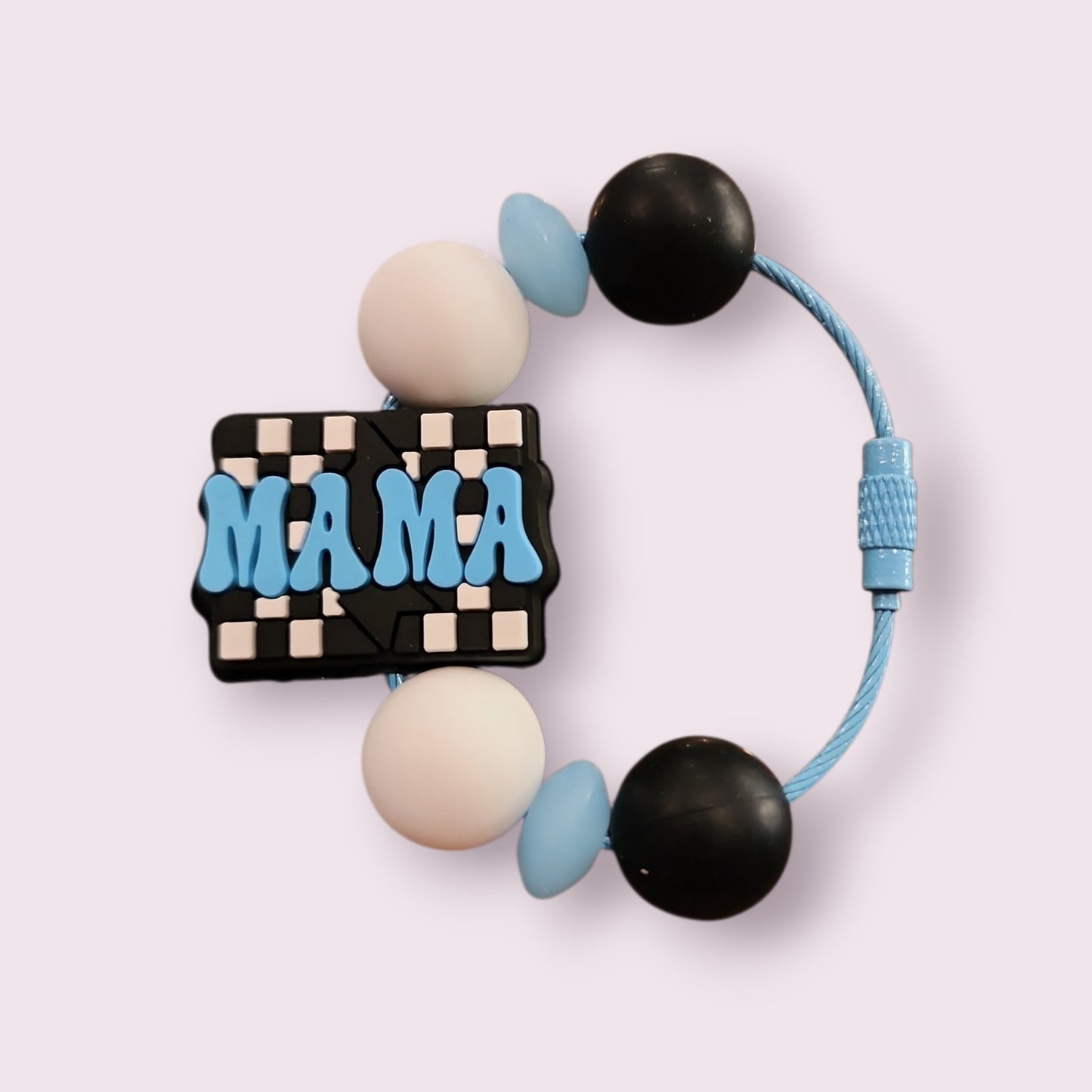 Mama Tumbler Charm (black,blue,white)