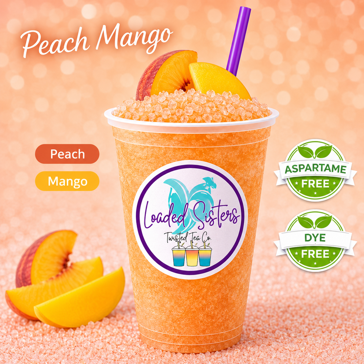 Peach Mango (aspartame free & dye free) 🍑🥭 image 0