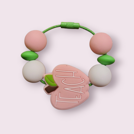 Teach Tumbler Charm (pink,green,white) image 0