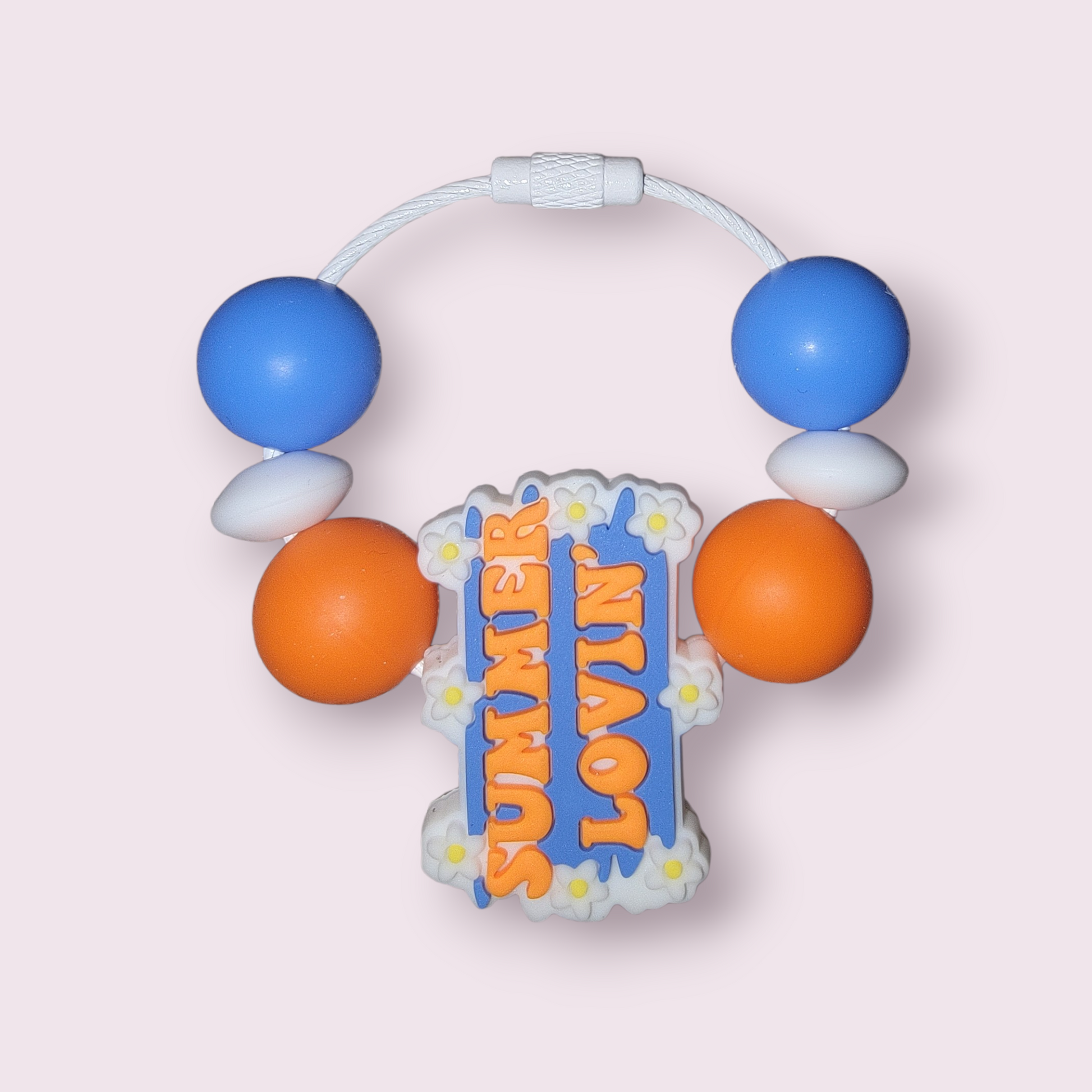 Summer Lovin' Tumbler Charm (white, blue, orange) image 0