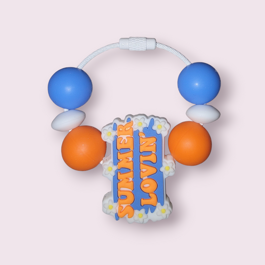 Summer Lovin' Tumbler Charm (white, blue, orange) image 0