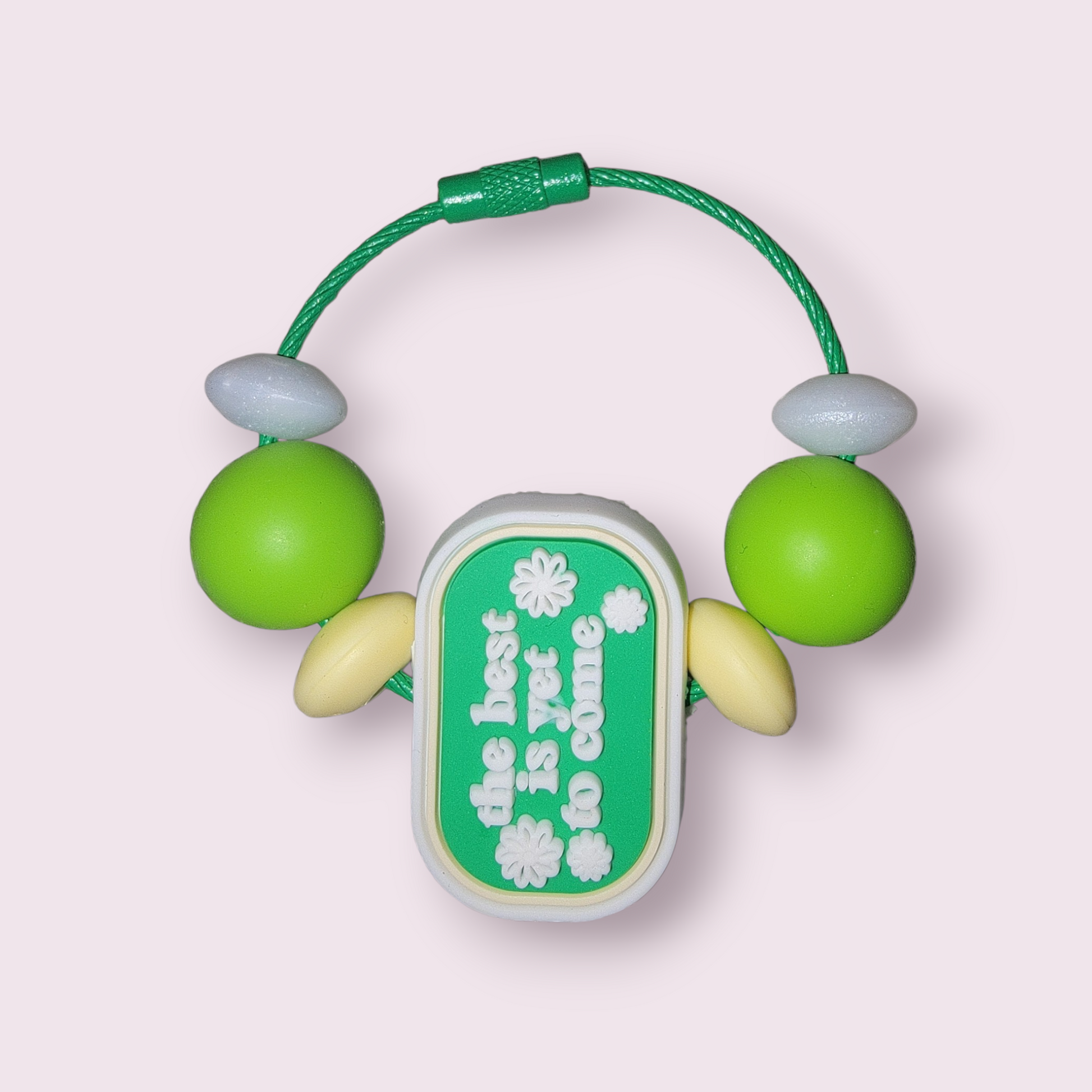 The Best Is Yet To Come Tumbler Charm (white, green, cream) image 0