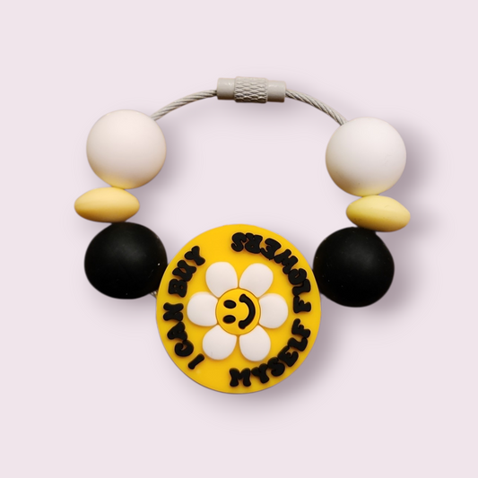 I Can Buy Myself Flowers Tumbler Charm (white,yellow,black) image 0