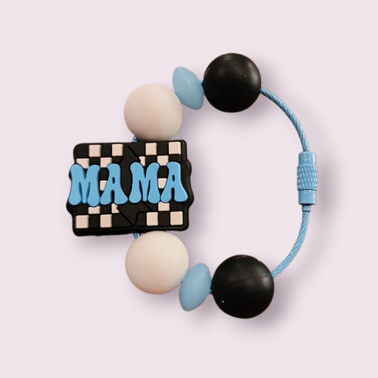 Mama Tumbler Charm (black,blue,white)