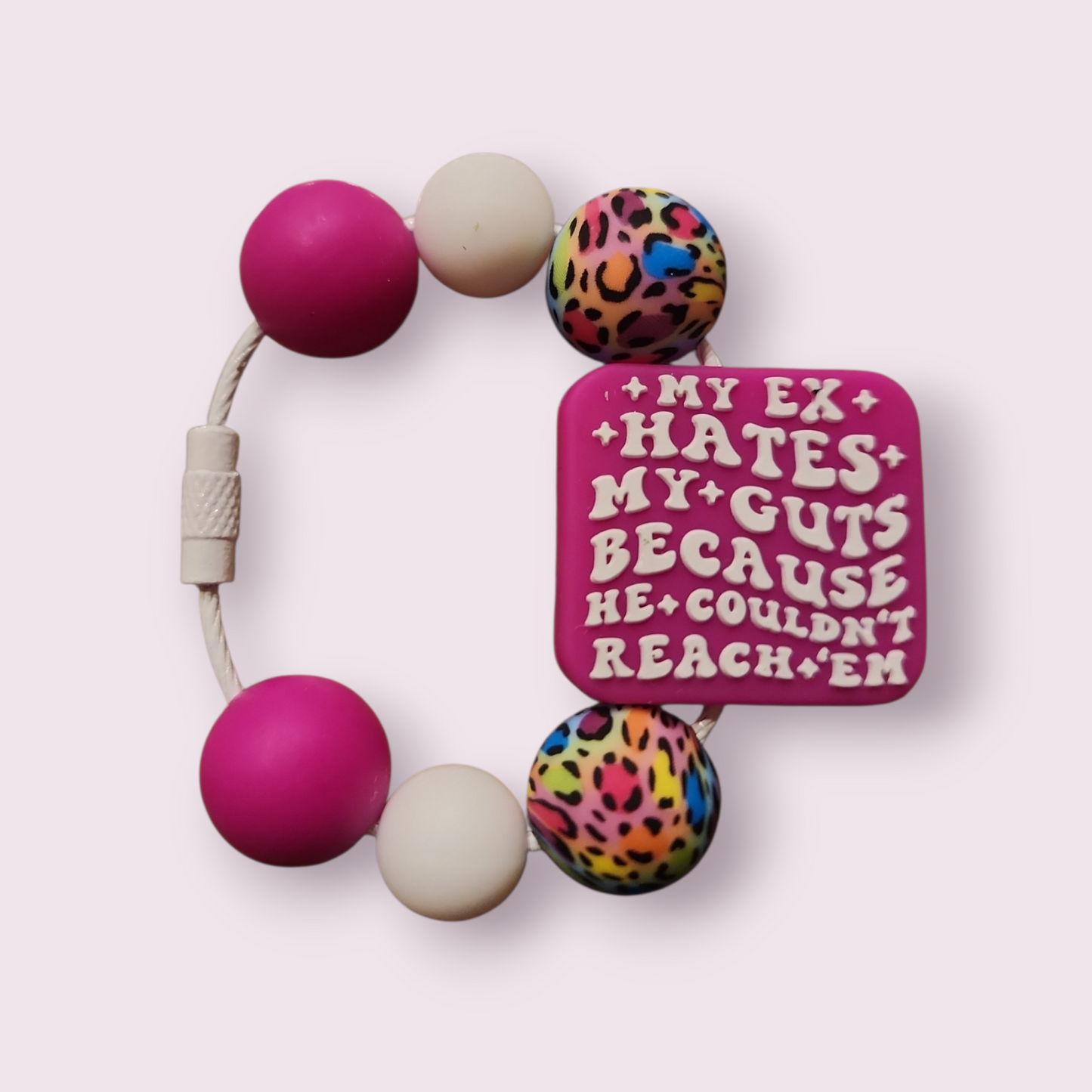 My Ex Hates My Guts Tumbler Charm (pink,white,multi leopard) image 0